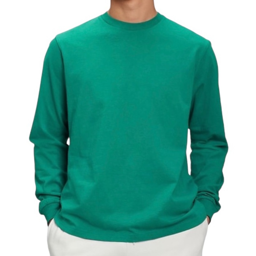 Gap Long Sleeve Crew Neck Tee Green